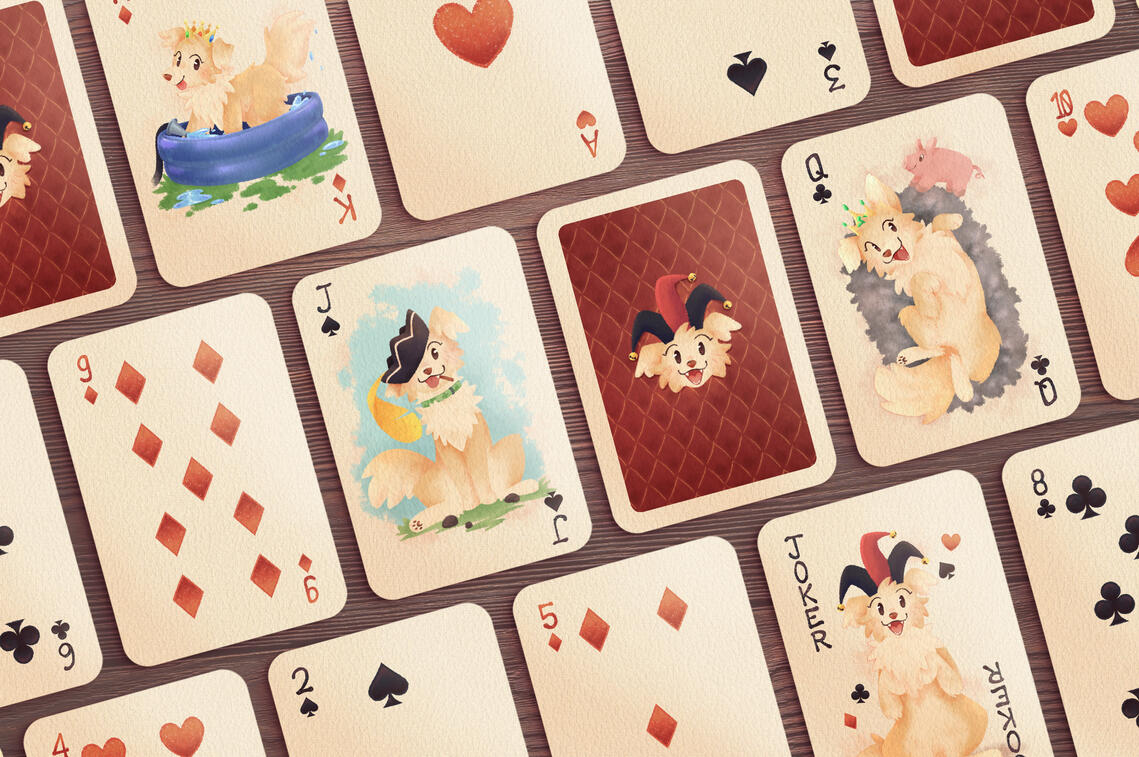 Kartendeck "EMMI" - Gestaltung und Druckdatenerstellung; Clip Studio Paint & InDesign