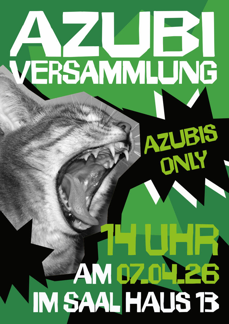 Plakat für die Jugend- und Auszubildendenvertretung; 2026; Adobe InDesign